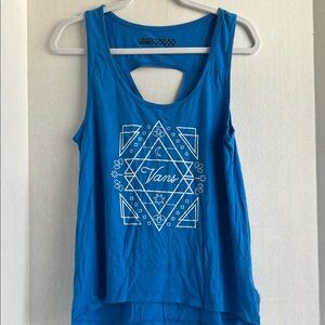 Vans Women's Vibrant Blue Geometric Tank Top